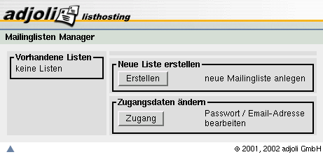 Bild: Mailinglisten Manager